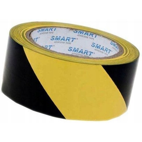 Taśma ostrzegawcza żółto-czarna 48mm x 25m SMART s